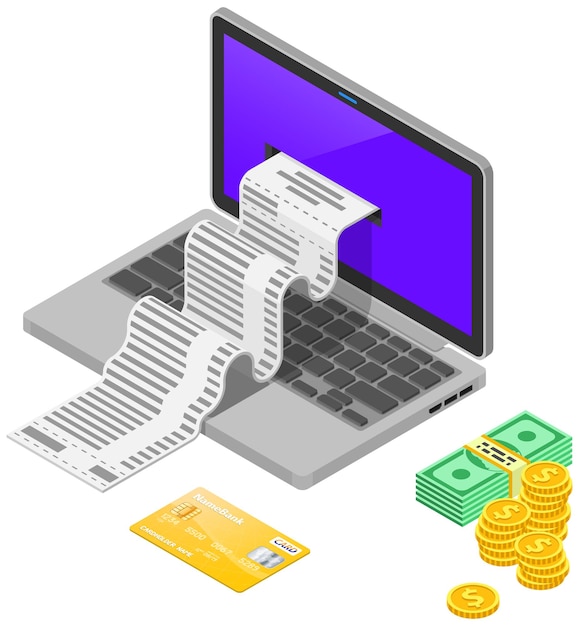 Concepto de compras en línea y pagos en línea