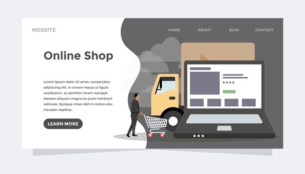 Concepto de compras en línea