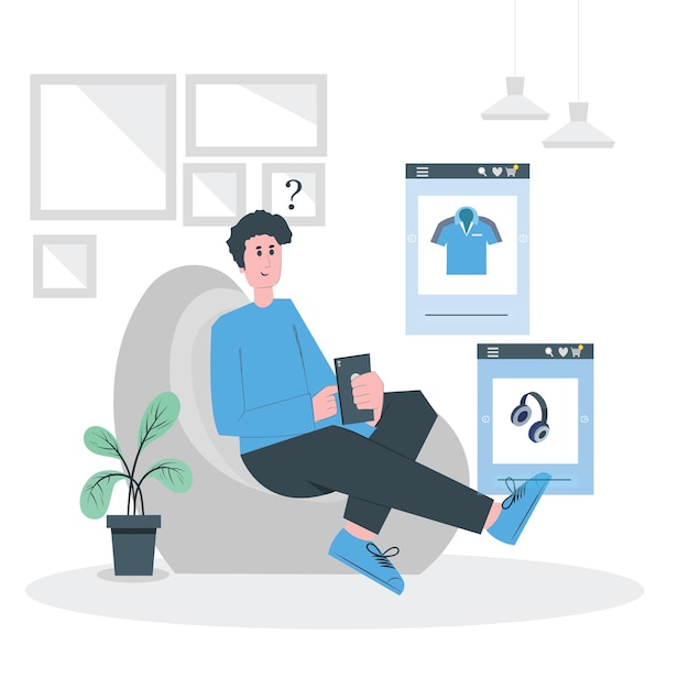Concepto de compras en línea