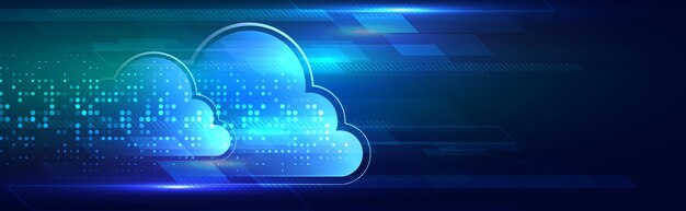 Concepto de computación en la nube Concepto de red empresarial futurista Antecedentes de conexión a la nube de Hitech