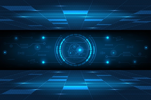 Concepto de comunicación de Hitech Ilustración vectorial del fondo tecnológico abstracto