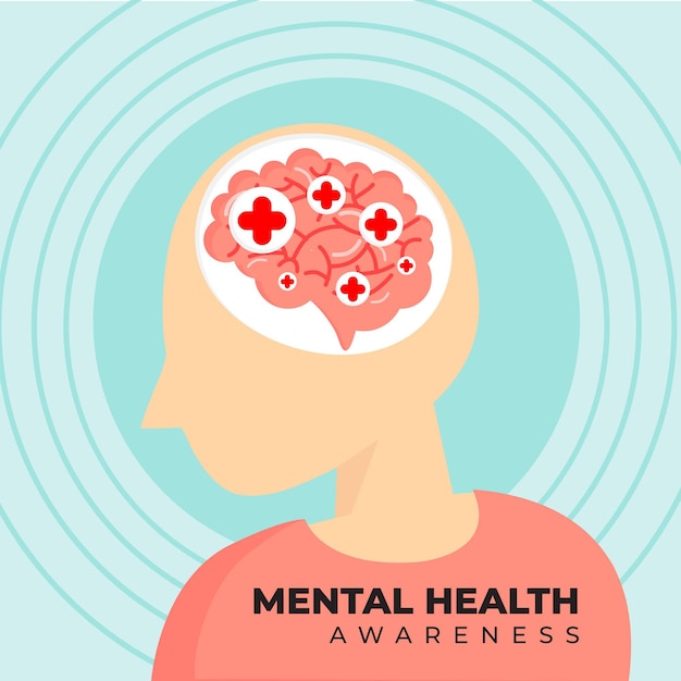 Concepto de concienciación sobre la salud mental