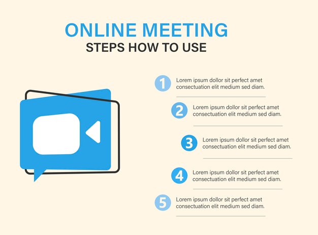 El concepto de conectarse a una reunión en línea