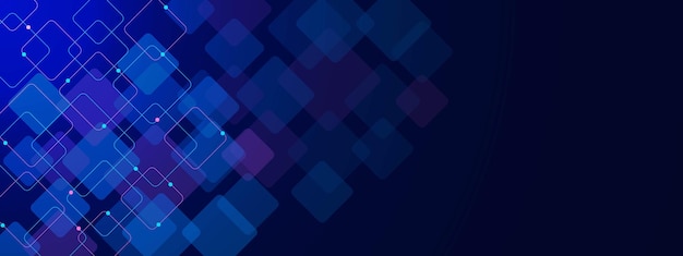 Concepto de conexión y comunicación de red geométrica digital con líneas y puntos de conexión