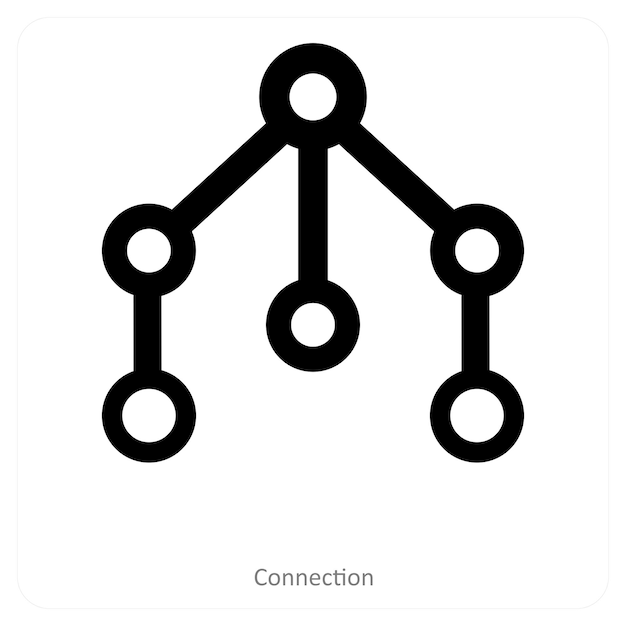 Concepto de conexión y icono de red