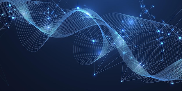 Concepto de conexión de red global comunicación en la tecnología global de Internet