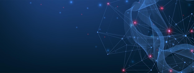 Concepto de conexión de red global en el negocio global
