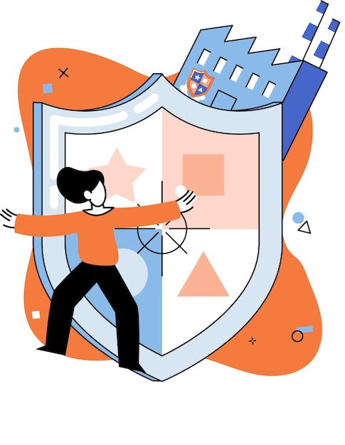 Concepto de confianza La persona se encuentra con una metáfora de conversación privada Conjunto de vectores de comunicación confidencial