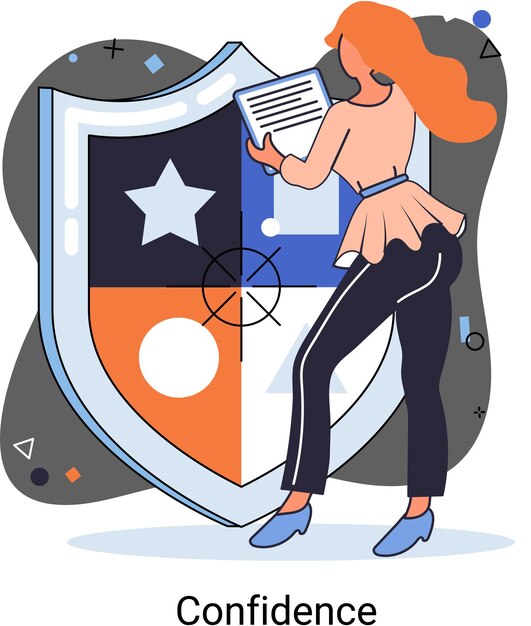 Concepto de confianza La persona se pone de pie y tiene una conversación privada ilustración vectorial Comunicación confidencial Propiedad fiduciaria que tranquiliza la convicción de las asociaciones Protección de la propiedad intelectual