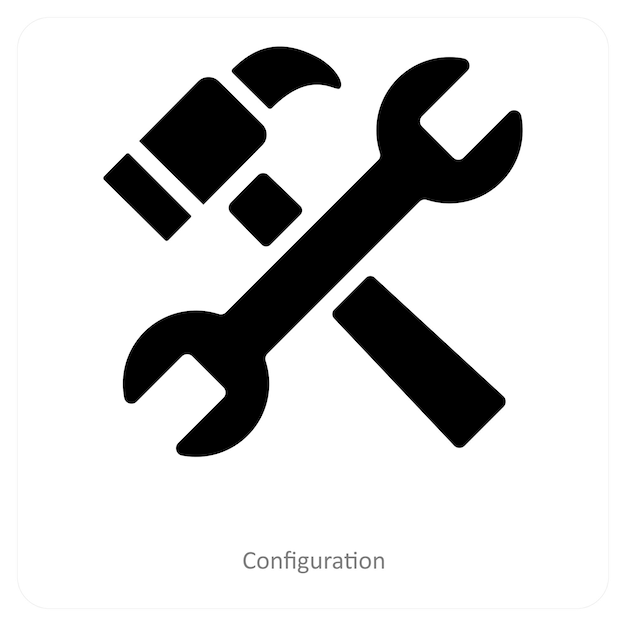 Concepto de configuración y fijación de iconos