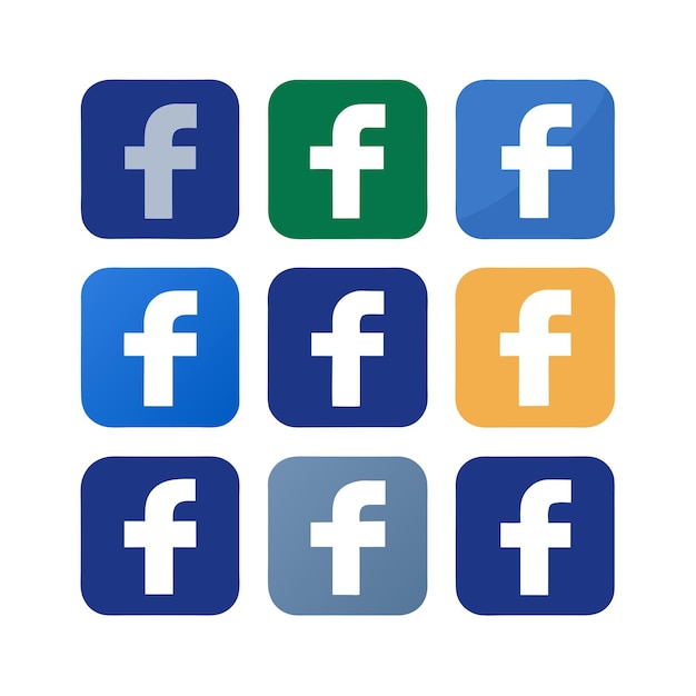 El concepto del conjunto de íconos de redes sociales
