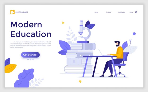 Concepto de conocimiento académico de investigación científica de educación moderna