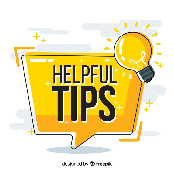 Vector concepto de consejos útiles en estilo flat