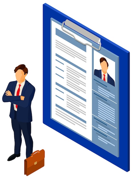 Concepto de contratación y empleo isométrico