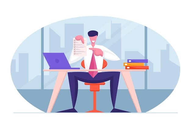 Concepto de contrato comercial sonriente empresario o abogado consultor