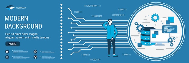 Vector concepto de control de la administración de la base de datos del sistema