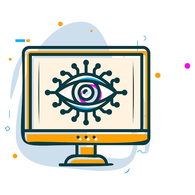 Concepto de convnet de visión por computadora Diseño vectorial de redes neuronales convolucionales General artificial