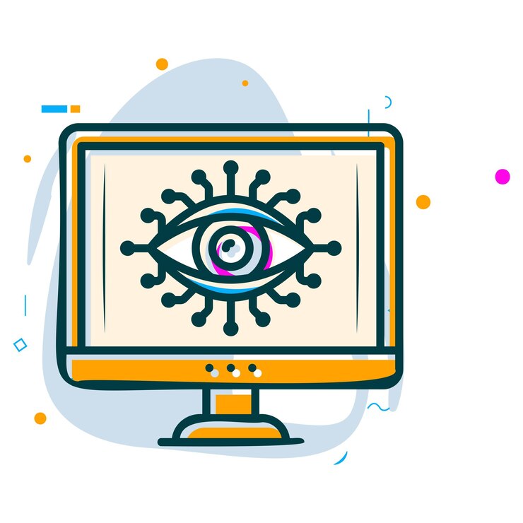 Vector concepto de convnet de visión por computadora diseño vectorial de redes neuronales convolucionales general artificial