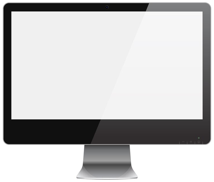 Vector concepto de correo electrónico carta en el monitor de la computadora aislado en la ilustración de vector de fondo blanco