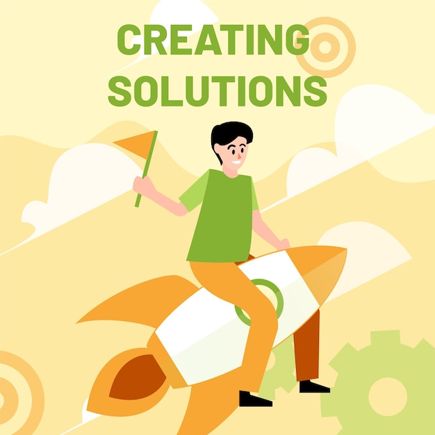 Concepto de creación de soluciones