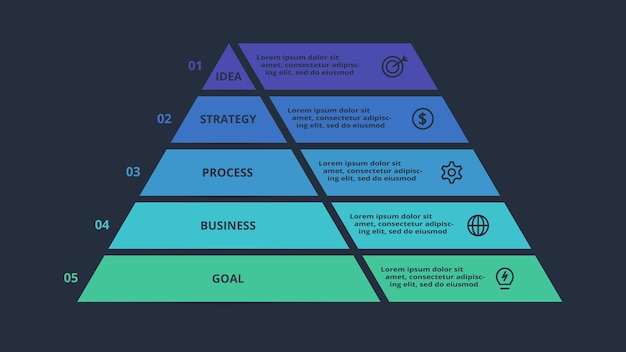 Concepto creativo para infografía con opciones de 6 pasos, partes o procesos.