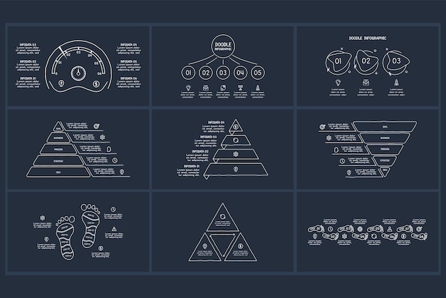 Concepto creativo para infografía con opciones de 8 pasos partes o procesos Visualización de datos empresariales