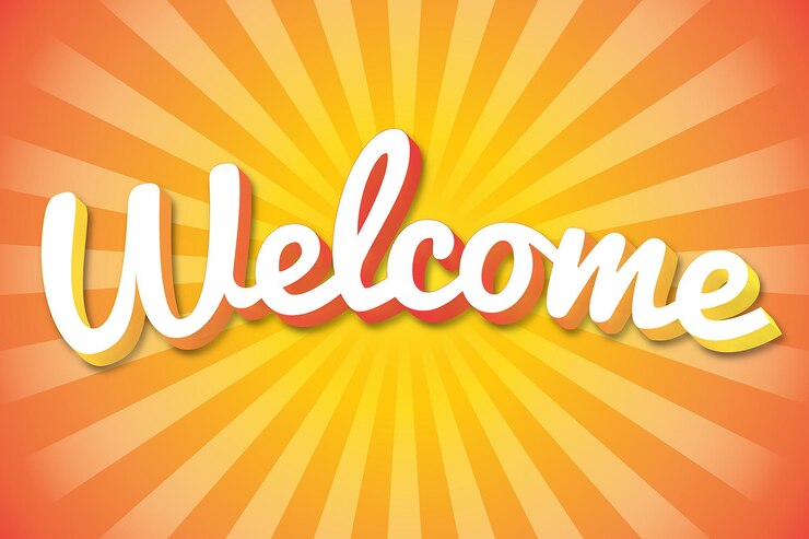 Vector concepto creativo de lettering de welcome