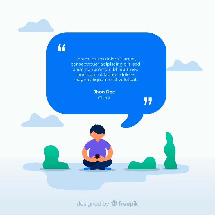 Vector concepto creativo de testimonial web
