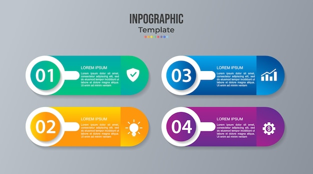 Concepto creativo para la visualización de datos empresariales infográficos. Gráfico de proceso.