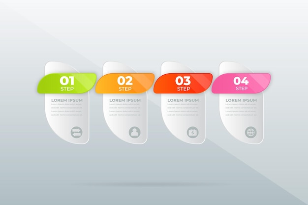 Concepto creativo para visualización de datos empresariales infográficos.