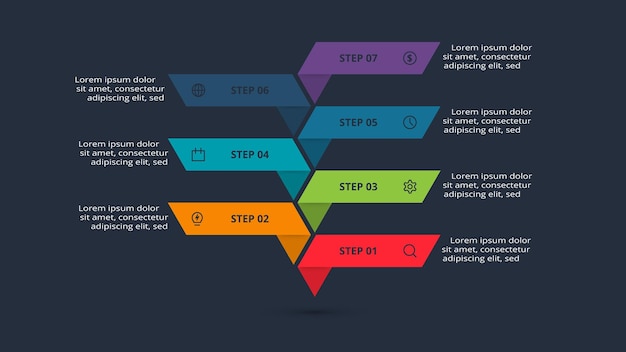 Concepto creativo para visualización de datos empresariales infográficos.