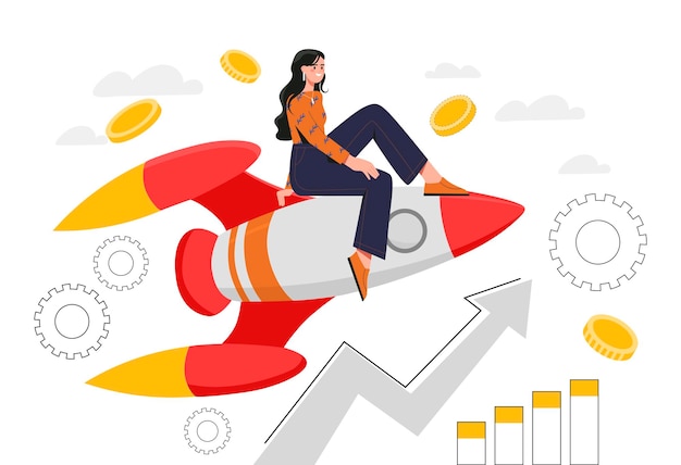 Concepto de crecimiento empresarial