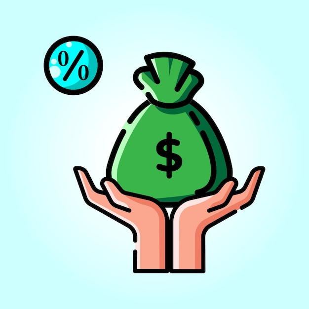 Concepto de crecimiento financiero y ahorro