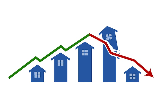 concepto de crisis inmobiliaria crisis financiera de 2008