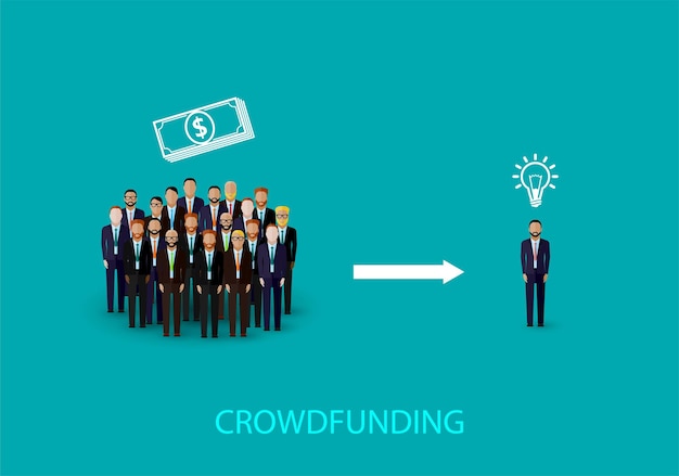 Concepto de crowdfunding