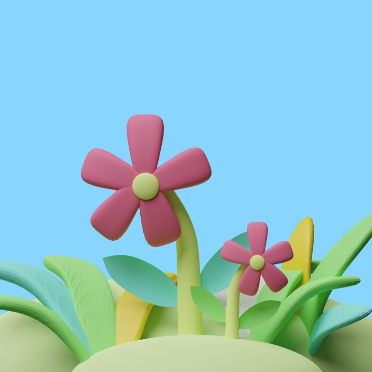 Vector el concepto de las cuatro estaciones es un objeto 3d realista al estilo de dibujos animados.