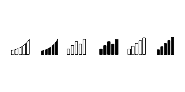 Concepto de datos estadísticos Ilustración del diagrama de iconos vectoriales Símbolo de estadísticas financieras