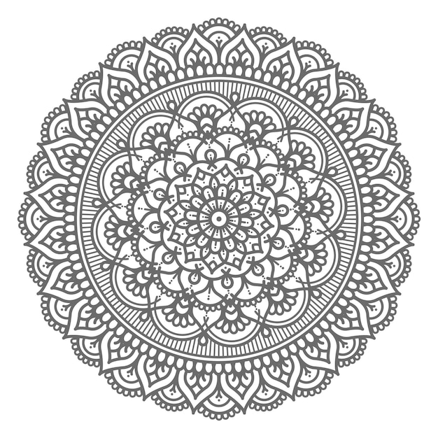 concepto decorativo de ilustración de mandala circular y abstracto