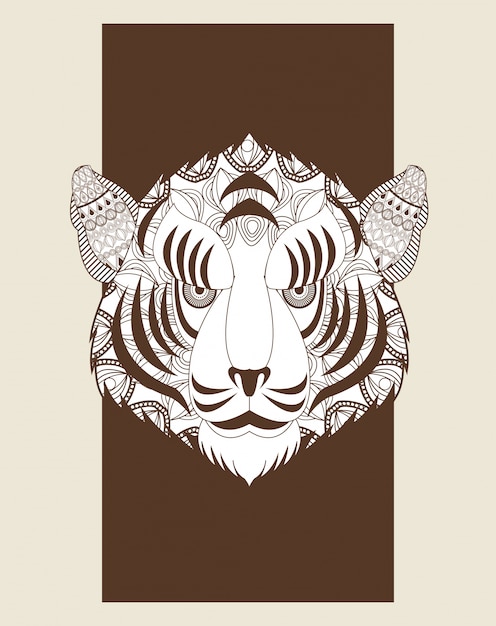 Vector concepto de depredador animal y ornamental