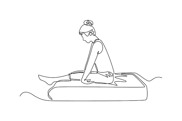 Concepto de despertar dibujo de línea única diseño de ilustración gráfica vectorial