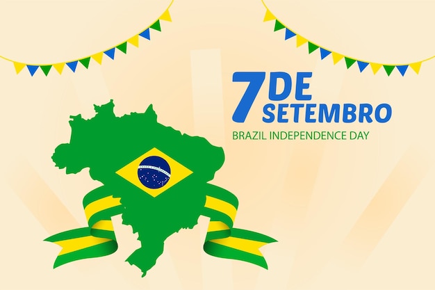 El concepto del día de la independencia de Brasil Ilustración vectorial plana de colores aislada