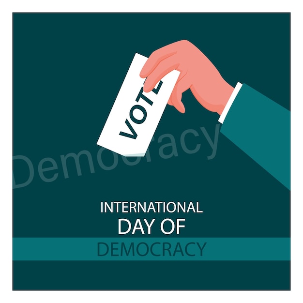 Concepto del día internacional de la democracia de vector libre