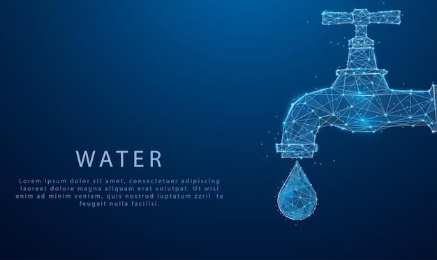 Vector concepto del día mundial del agua concepto de ahorro de agua y protección ambiental mundial día del medio ambiente