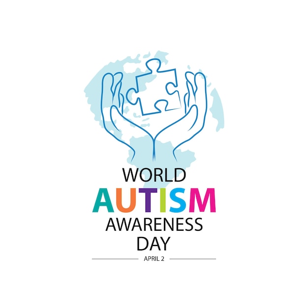 Concepto del día mundial de concientización sobre el autismo 2 de abril