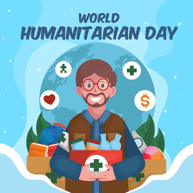 Concepto del día mundial humanitario