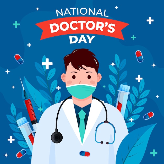 Vector concepto del día nacional del médico