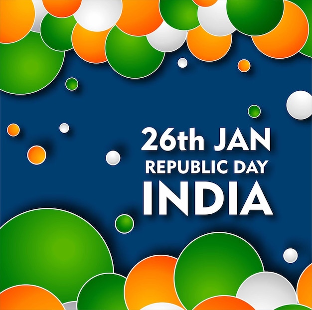 Concepto del día de la república india con texto 26 de enero, diseño de ilustración vectorial vector gratuito