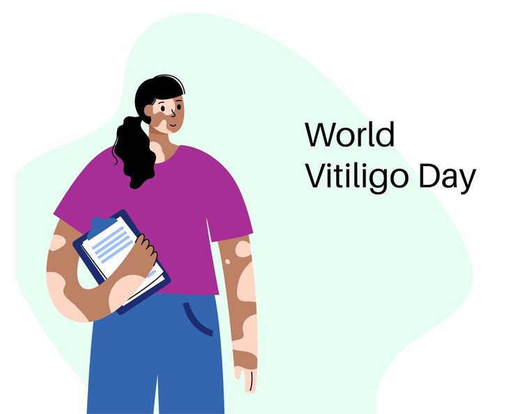 Vector concepto del día del vitíligo