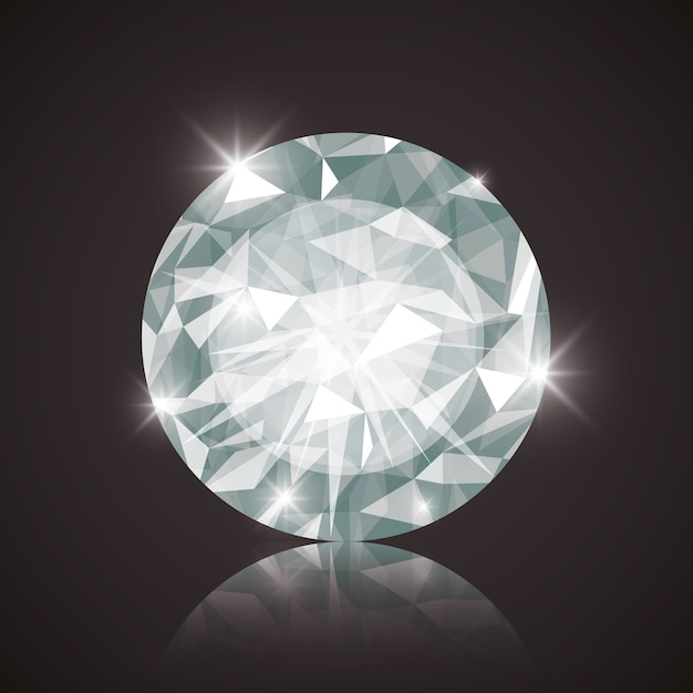 Concepto de diamante con diseño de icono