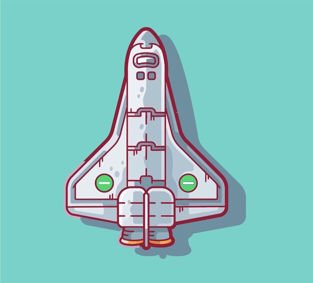 Vector concepto de dibujos animados de cohetes vectoriales